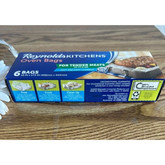Reynolds Kitchens Large Oven Bags 16x17.5" 6 Pack BPA Free Cooking Roast - Picture 3 of 3